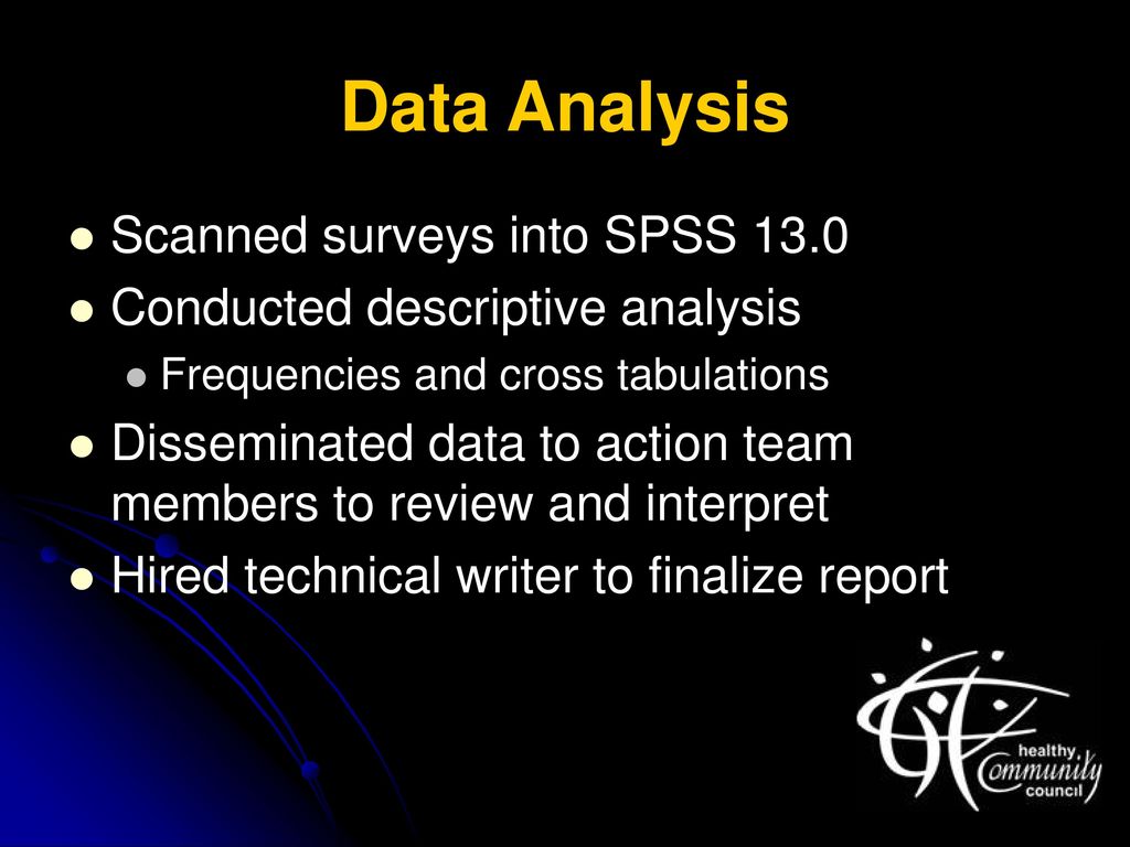 Data Analysis Scanned surveys into SPSS 13.0