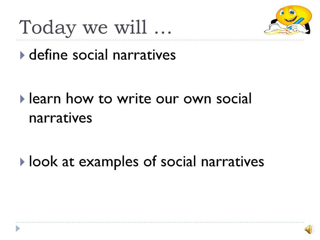 social narratives examples