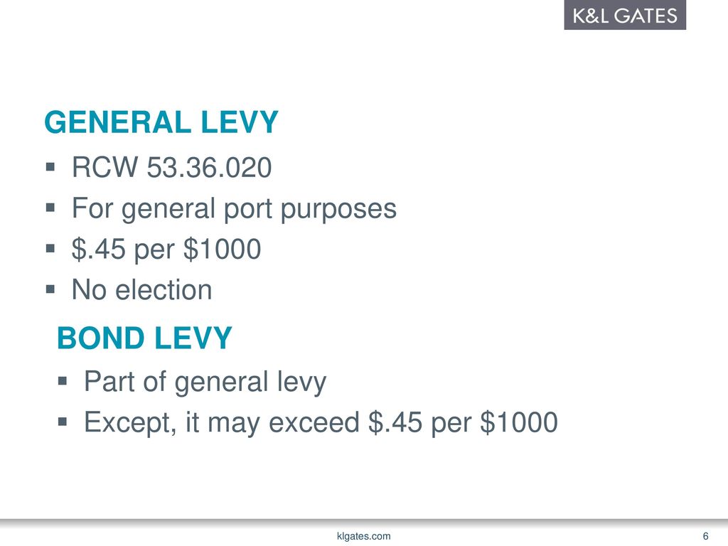 Port presentation on tax levies ppt download