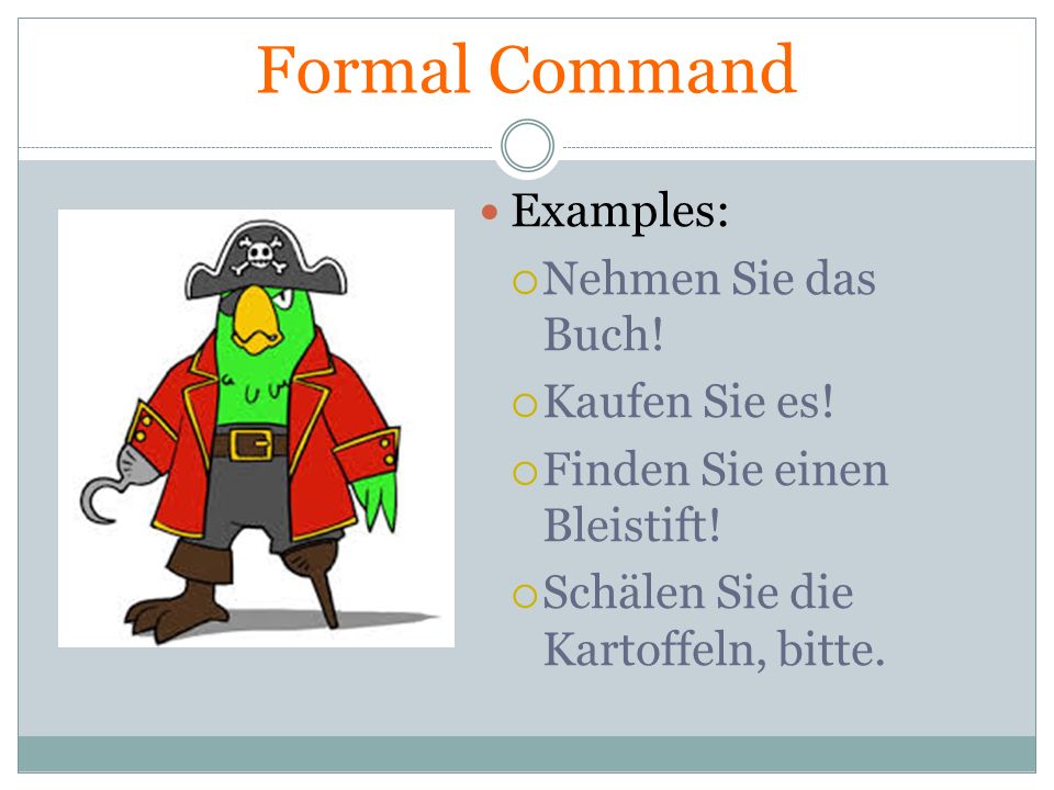 The Imperative Form “Commands” - ppt download