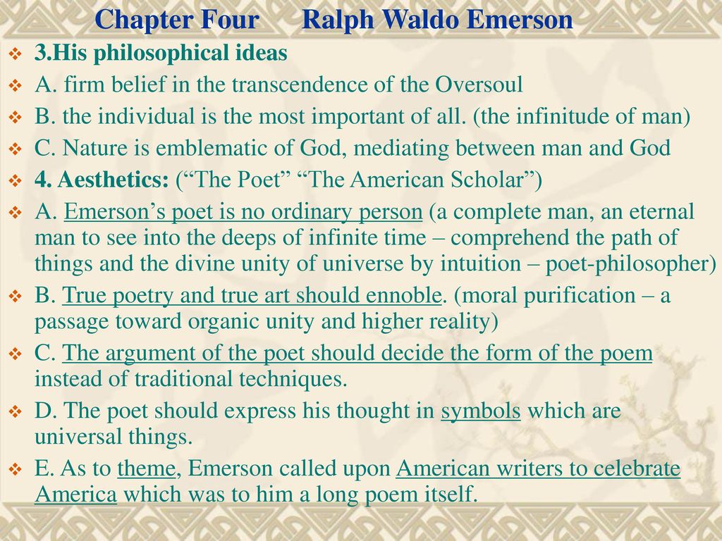 Chapter Four Ralph Waldo Emerson