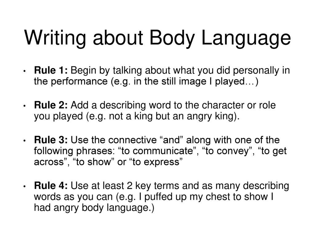 Body Language Key Stage 3 July ppt download