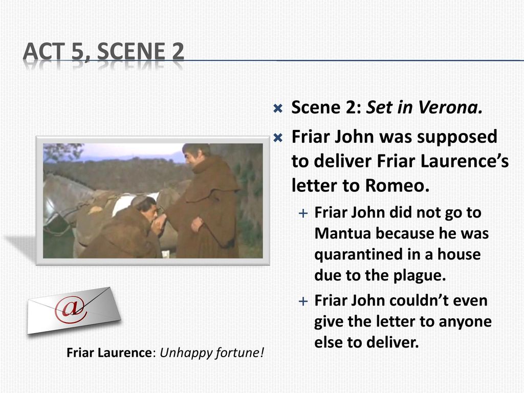 Act 5, Scene 2 Scene 2: Set in Verona.