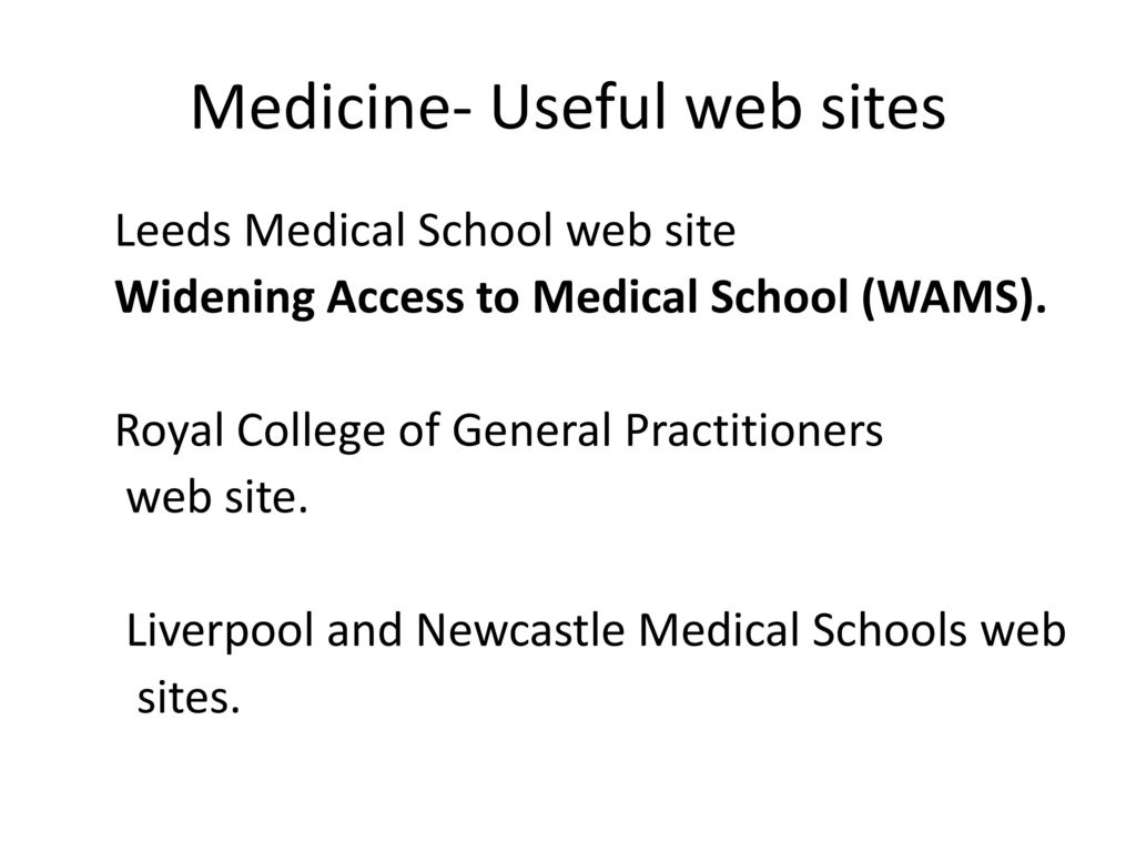 Medicine- Useful web sites