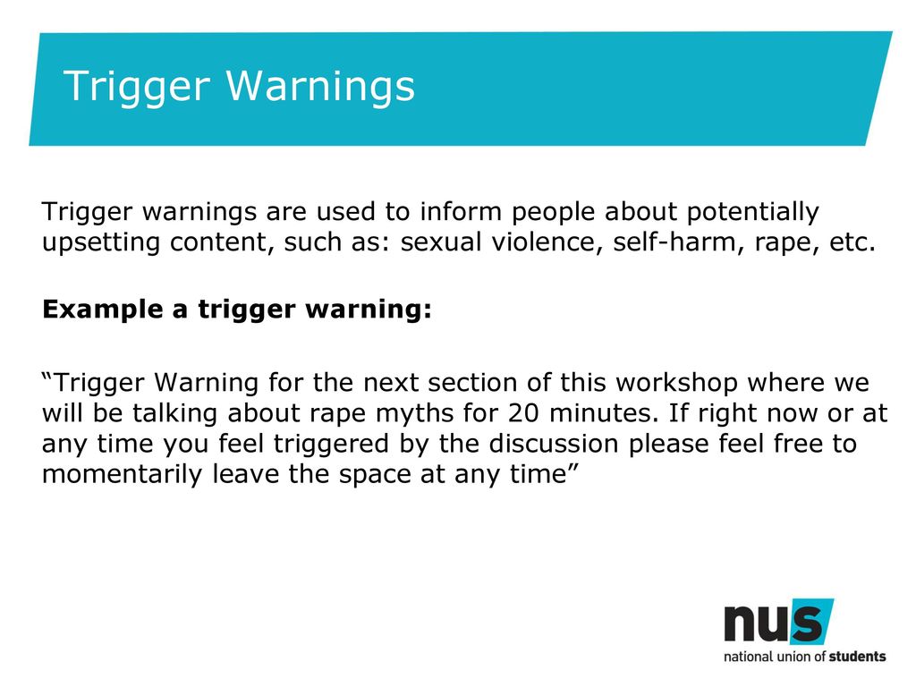 Trigger Warning Word Examples
