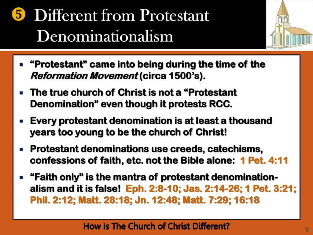  Different from Protestant Denominationalism