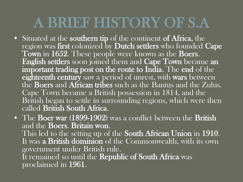 SOUTH AFRICA. - ppt download