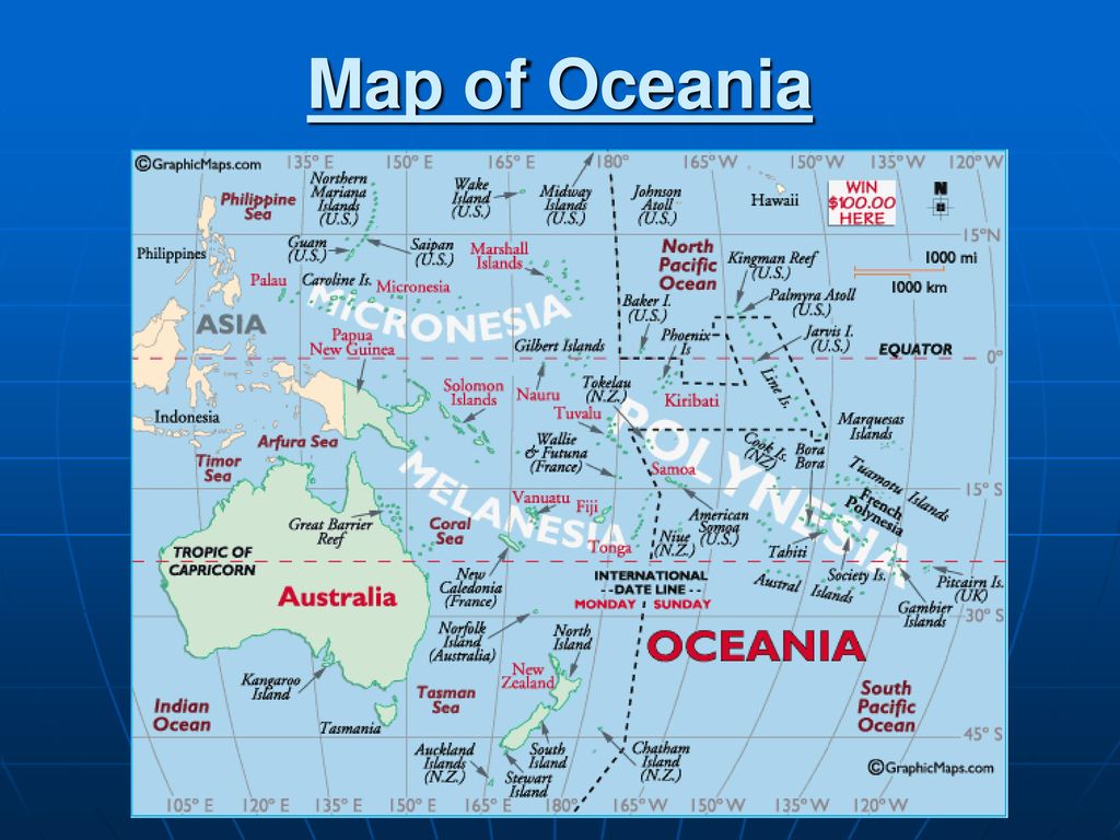Роль австралии и океании в мире. Острова Океании Австралии. Карта Австралии и Океании. Океания на карте. Политическая карта Океании.