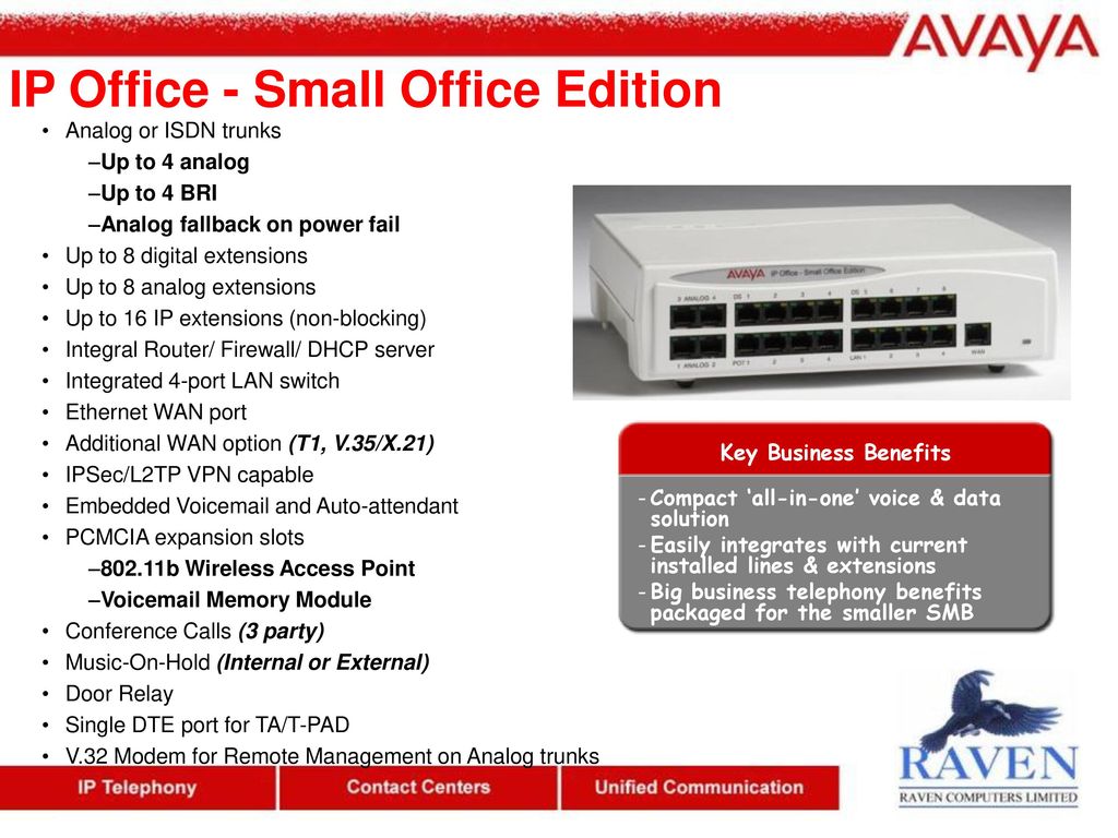 Avaya IP Office “Convergence in a Box” - ppt download