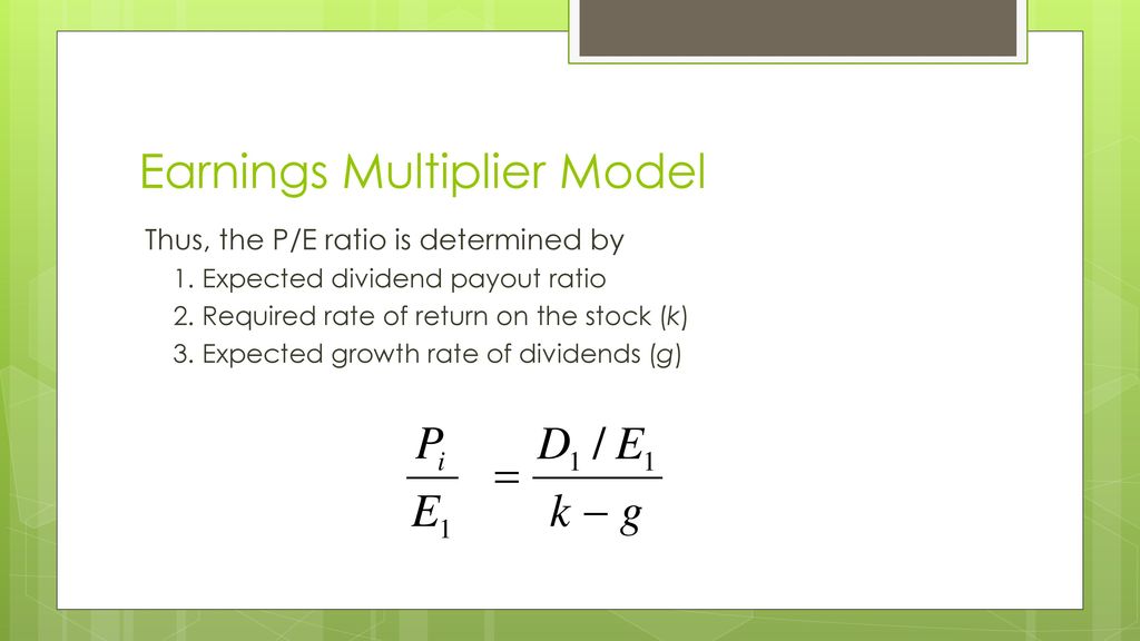 Earnings Multiplier Model