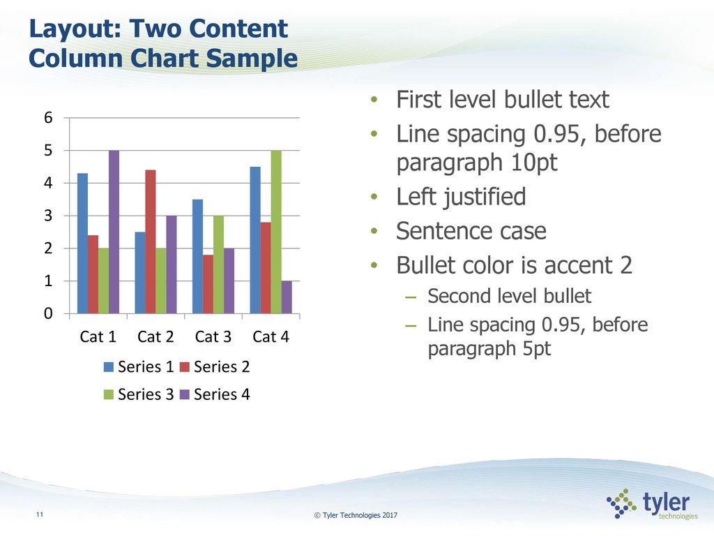 Layout: Two Content Column Chart Sample