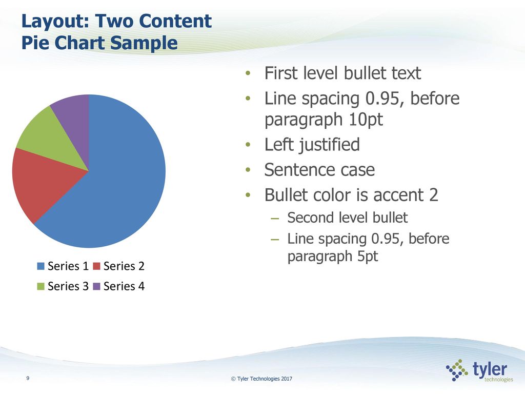 Layout: Two Content Pie Chart Sample