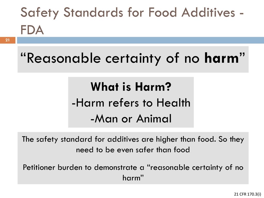 Safety of food additives: The regulatory Roadmap - ppt download