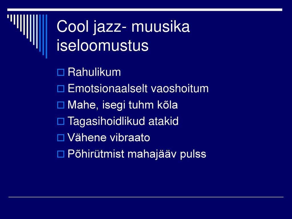 Jazz'i stiilid Reet Jürima ppt download