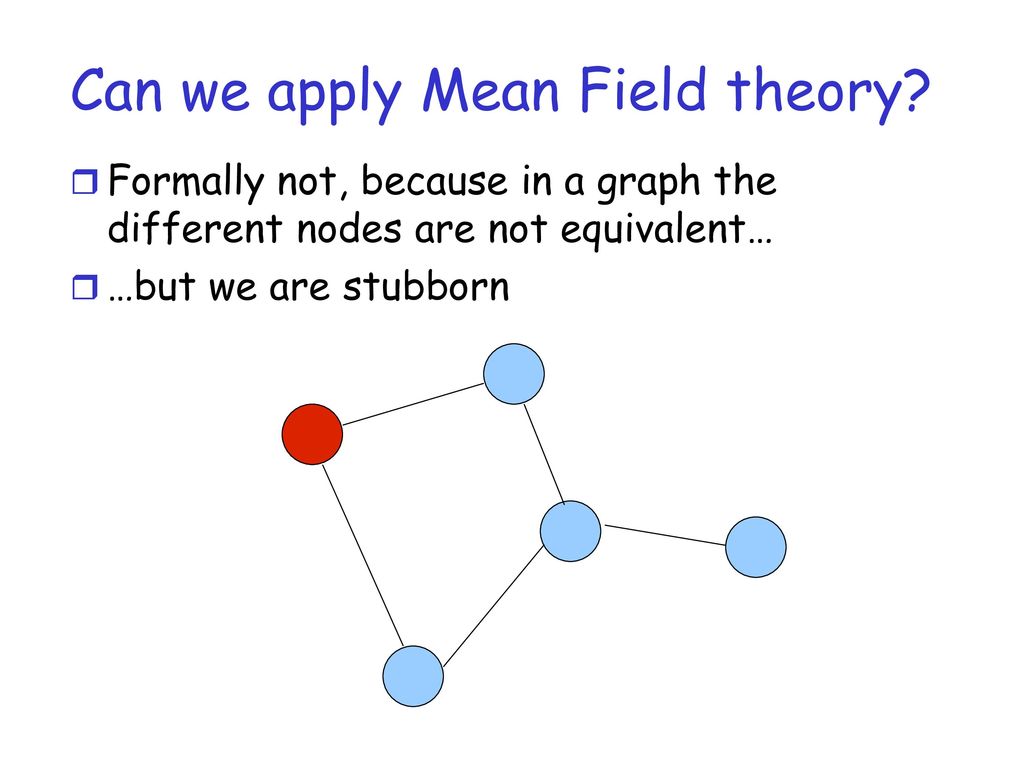 Can we apply Mean Field theory