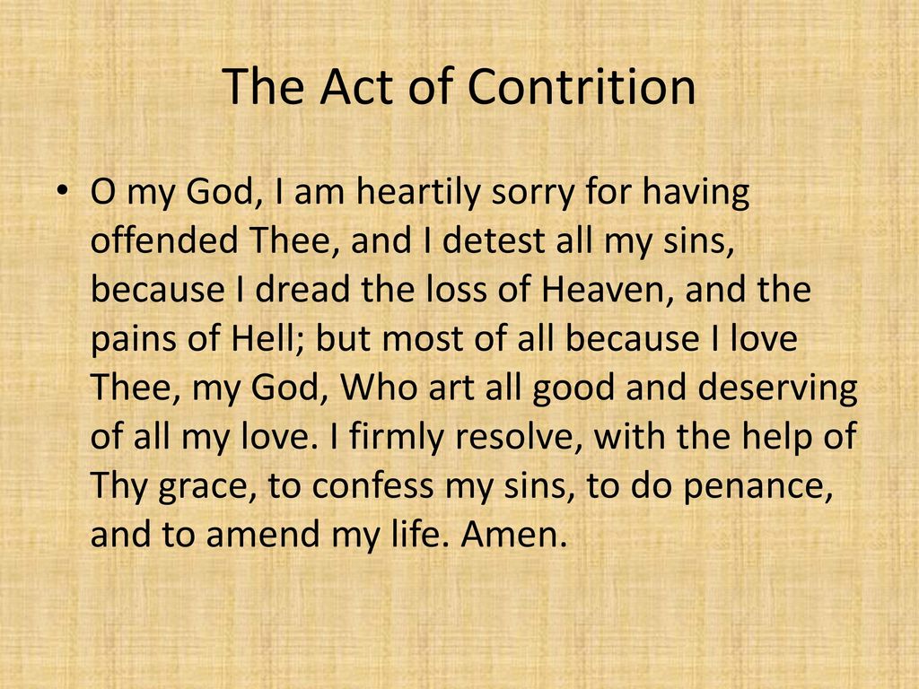 The Act of Contrition