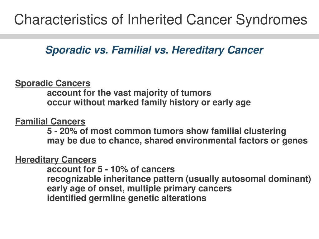 familial cancer vs hereditary)
