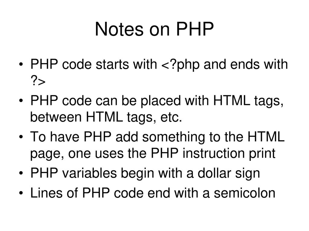 A little PHP. - ppt download