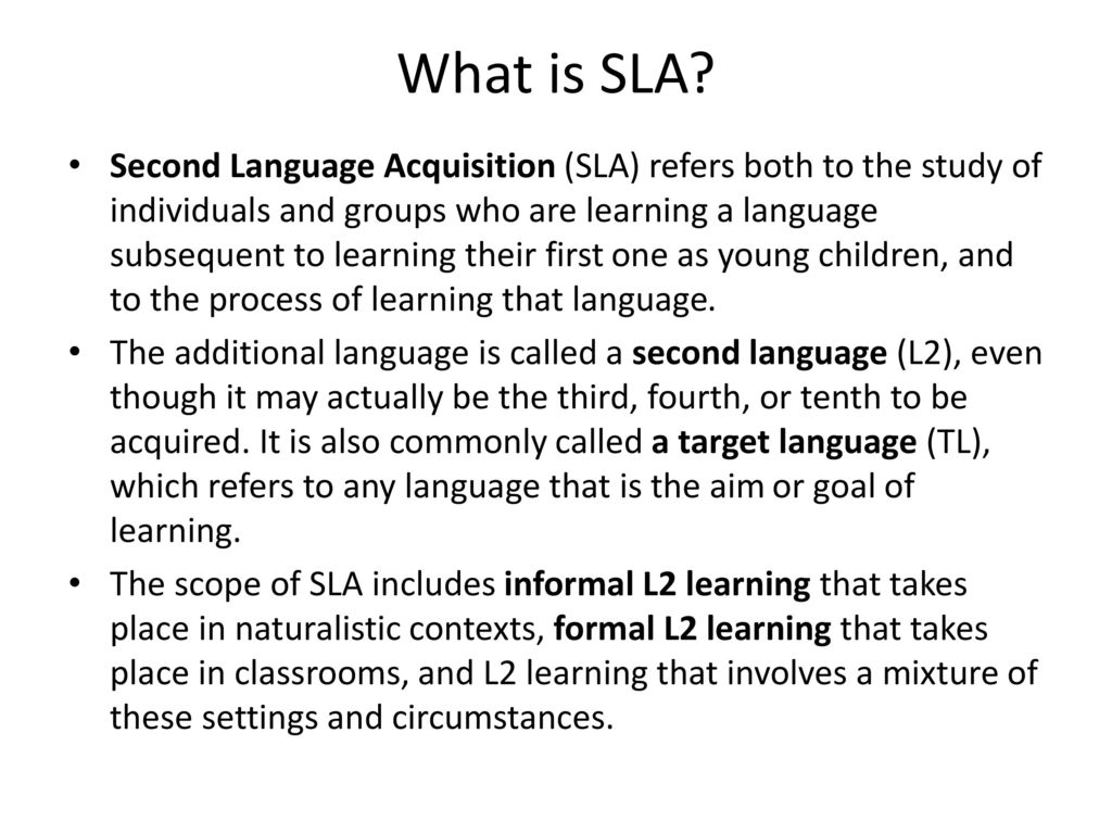 Introducing Second Language Acquisition - ppt download