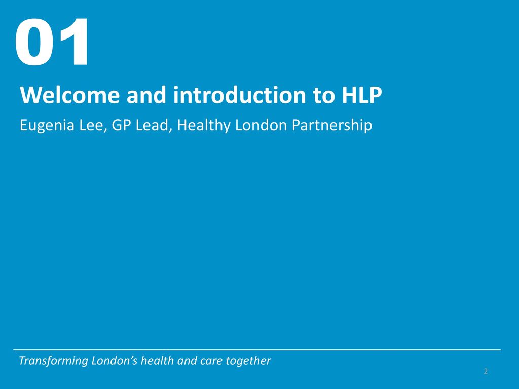 Welcome and introduction to HLP