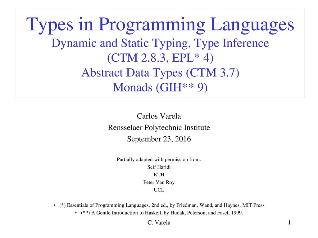 Types In Programming Languages Dynamic And Static Typing Type