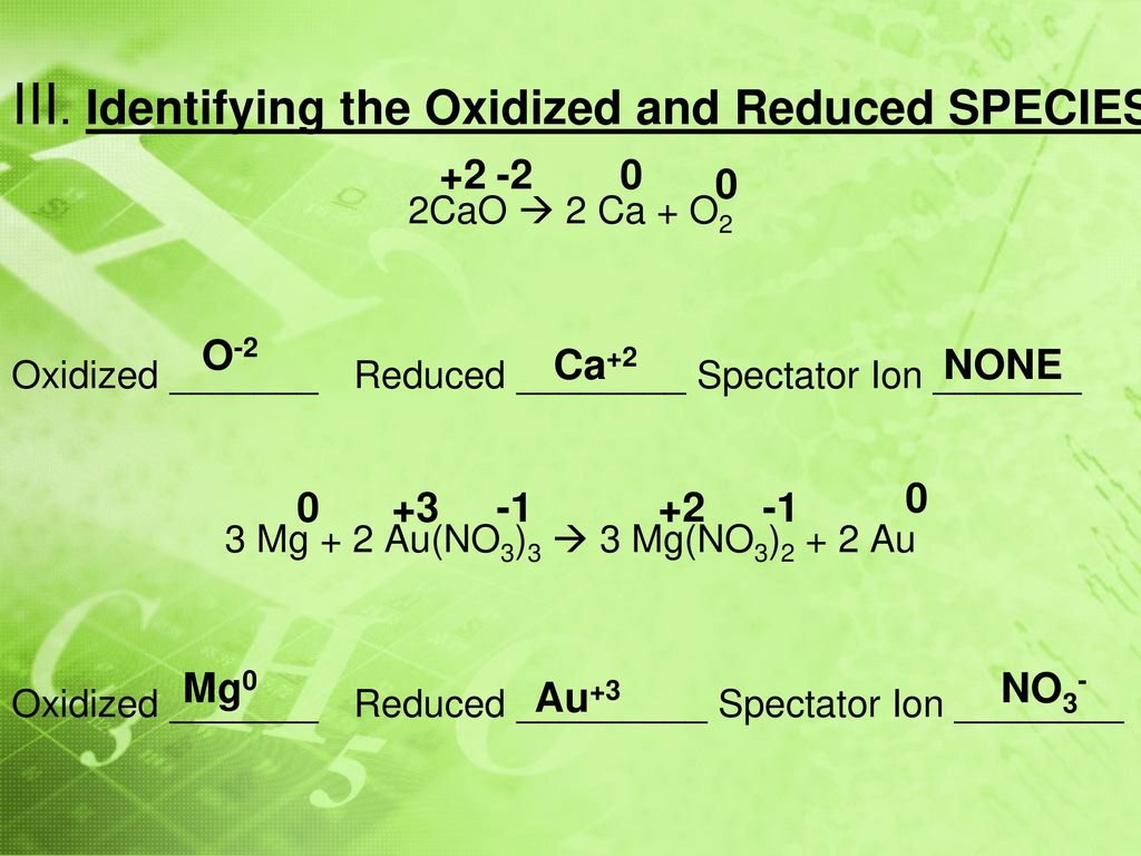 The species H2O2, ONOO⁻, NO, NO2⁻ being directly oxidized at their