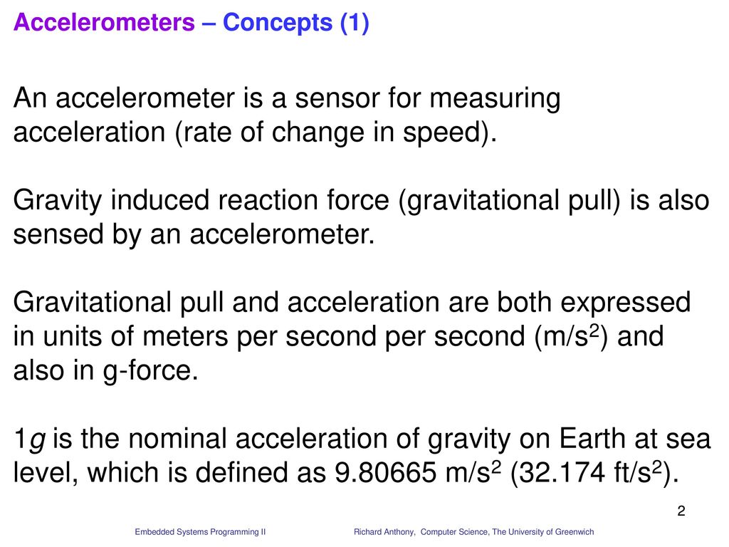 Accelerometers – Concepts (1)