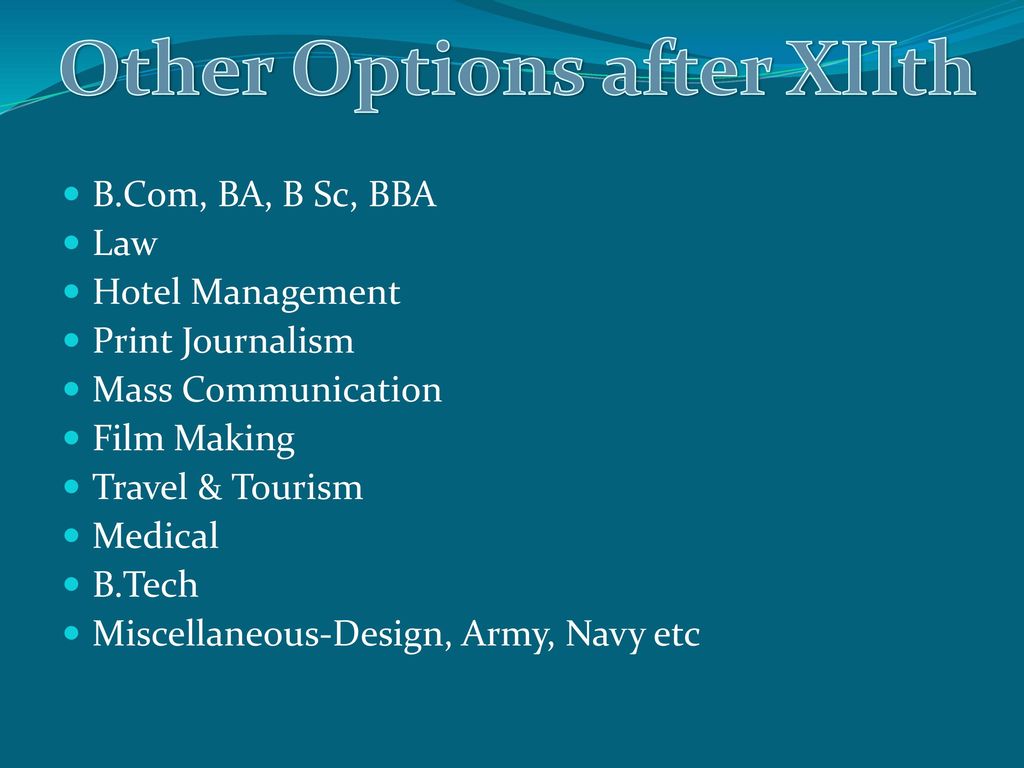 Other Options after XIIth