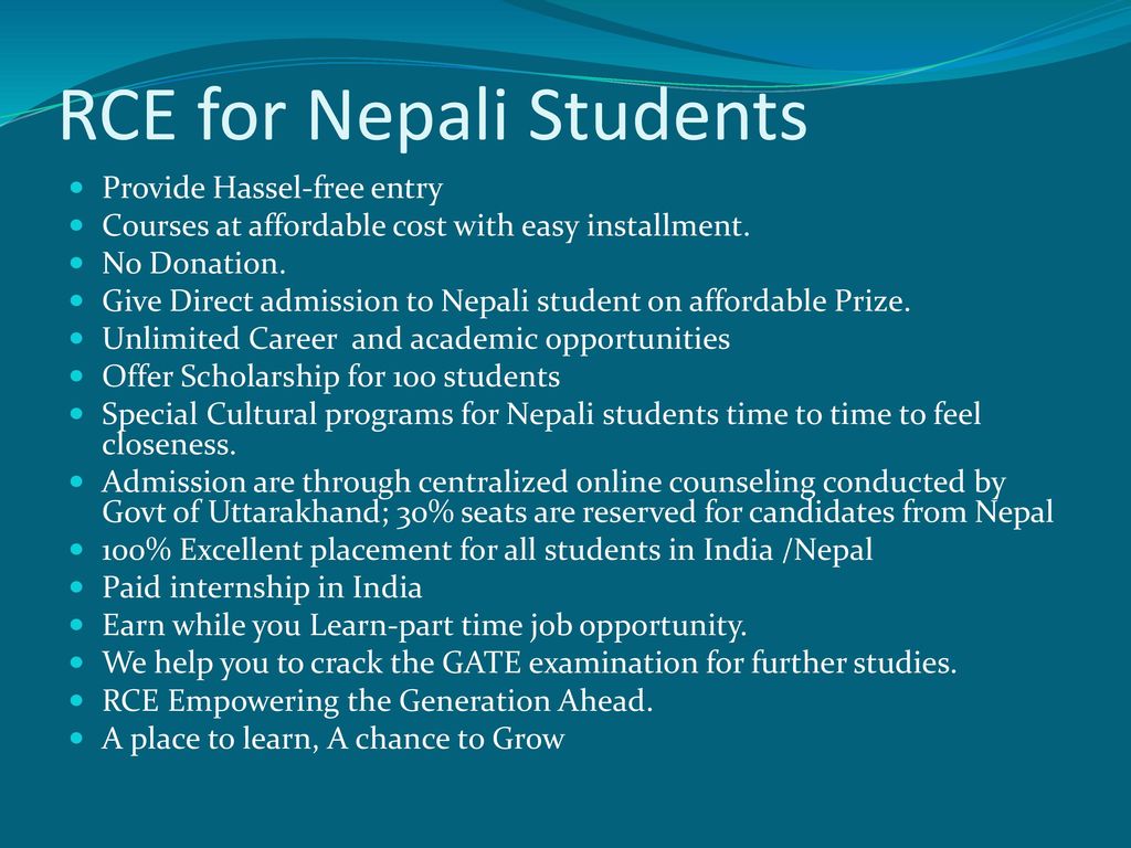 RCE for Nepali Students