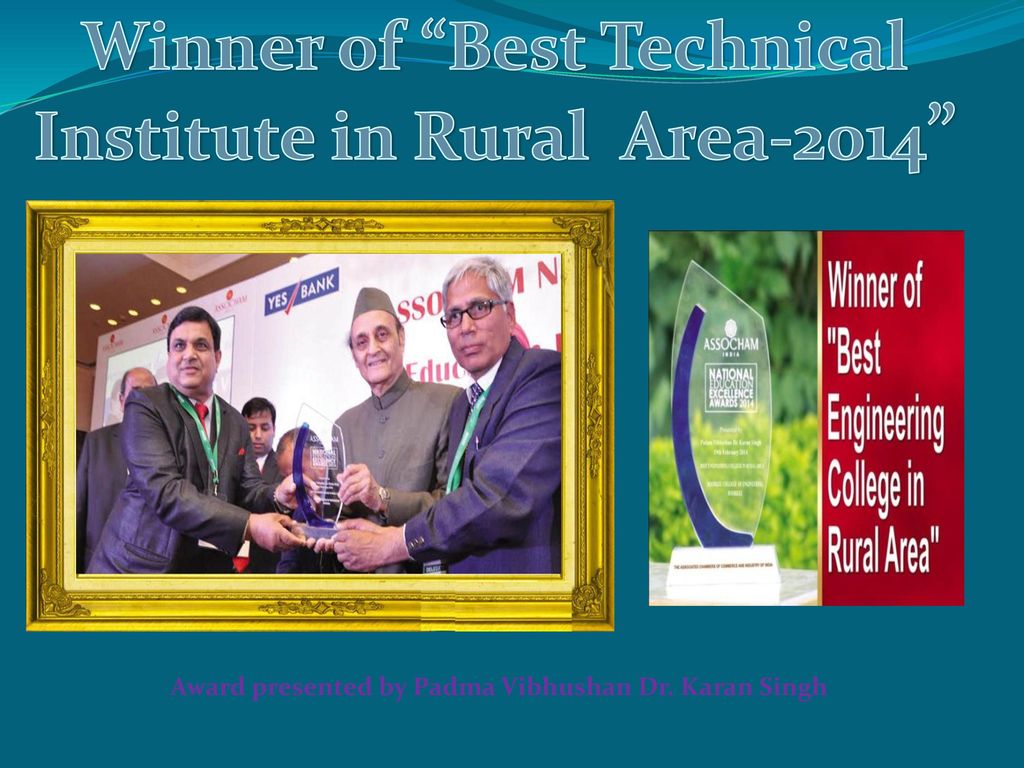 Winner of Best Technical Institute in Rural Area-2014