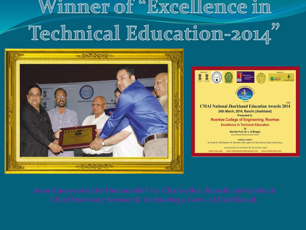 Winner of Excellence in Technical Education-2014