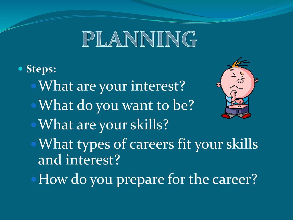 PLANNING What are your interest What do you want to be