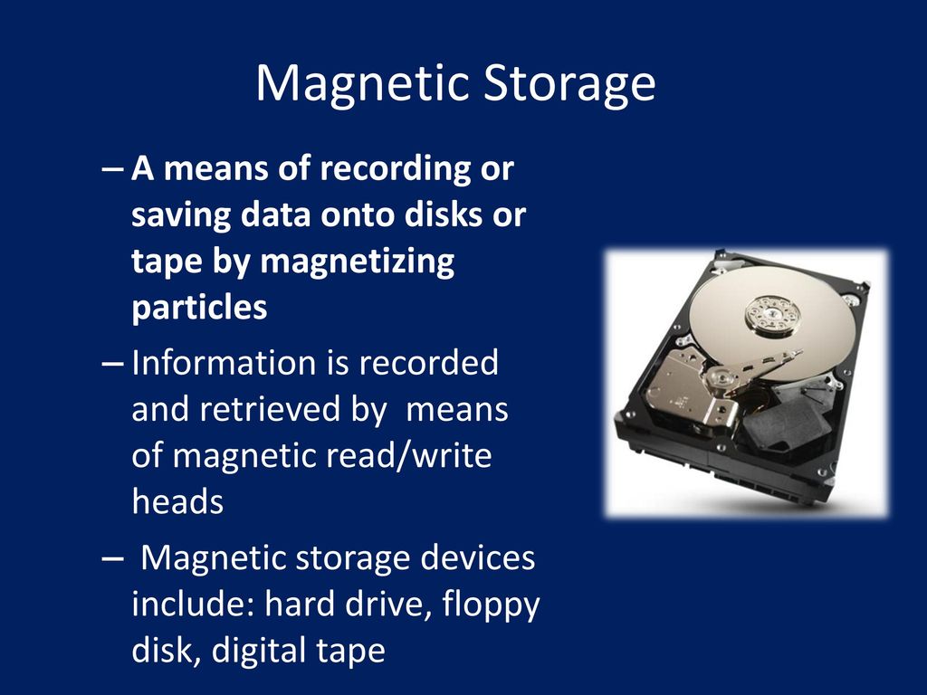 Magnetic Storage. 