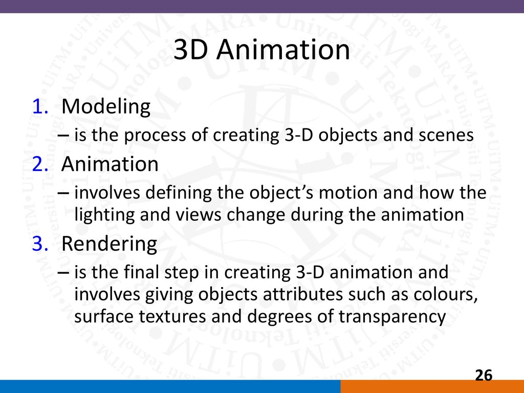 3D Animation Modeling Animation Rendering