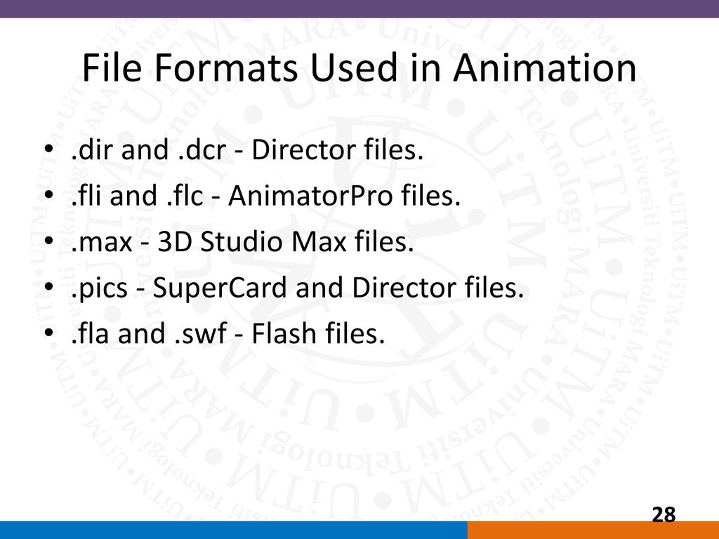 File Formats Used in Animation