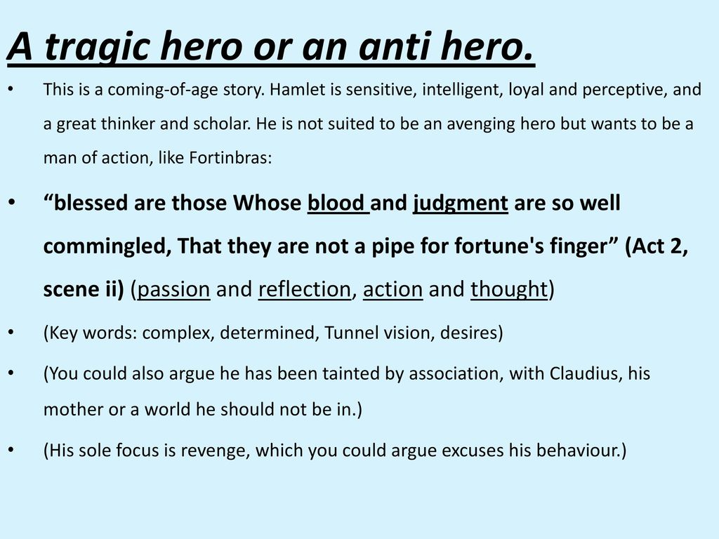 hamlet tragic hero quotes