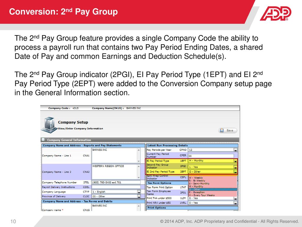 Conversion: 2nd Pay Group