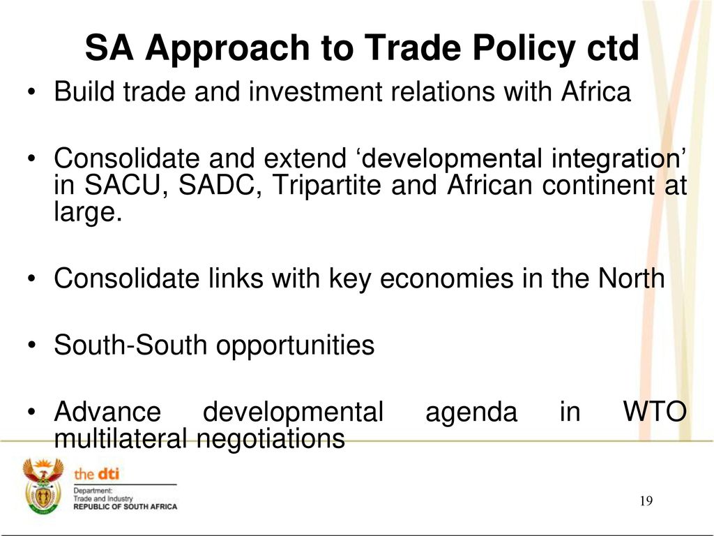 South Africa’s Trade and Investment Policy - ppt download