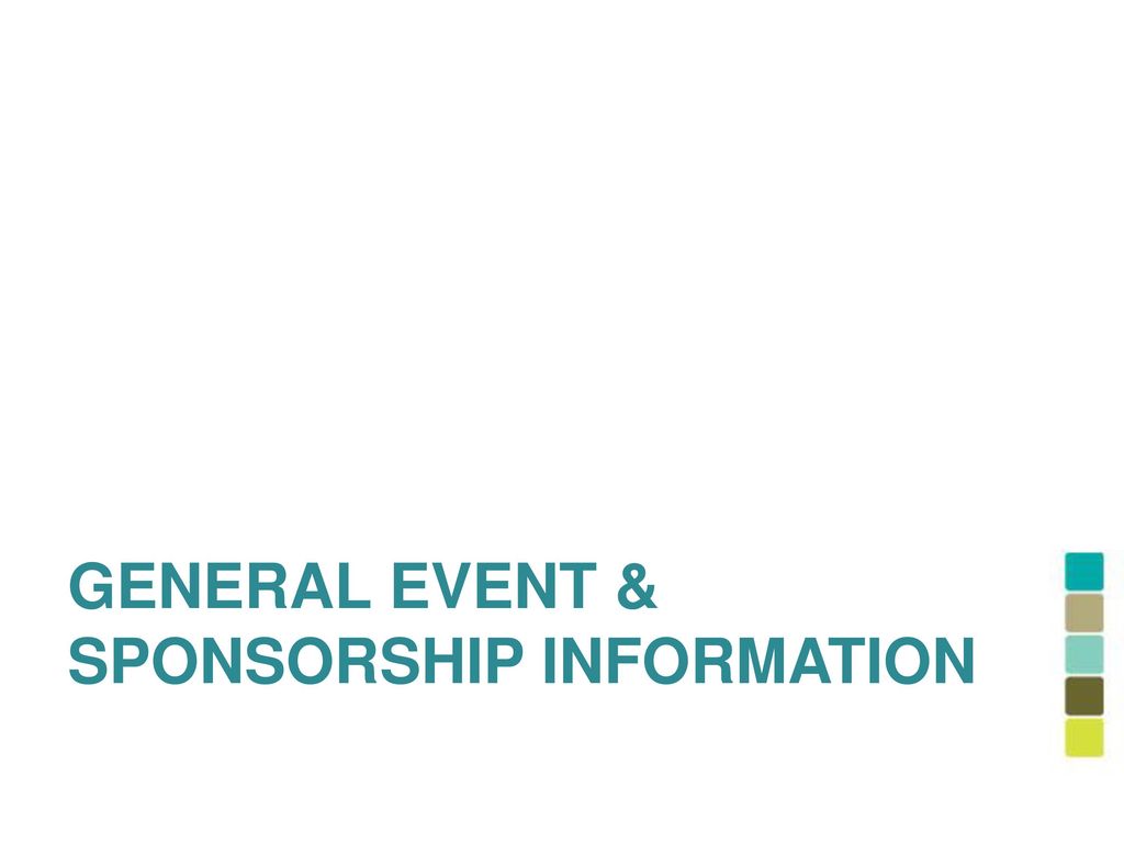 General event & sponsorship information