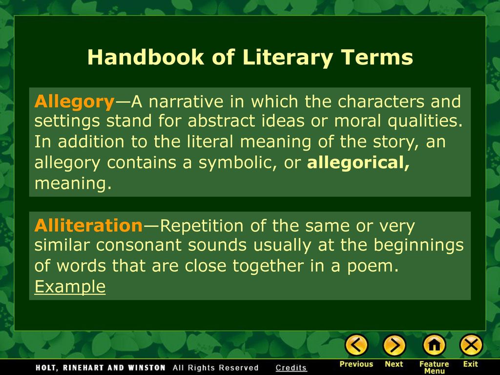 Handbook of Literary Terms - ppt download