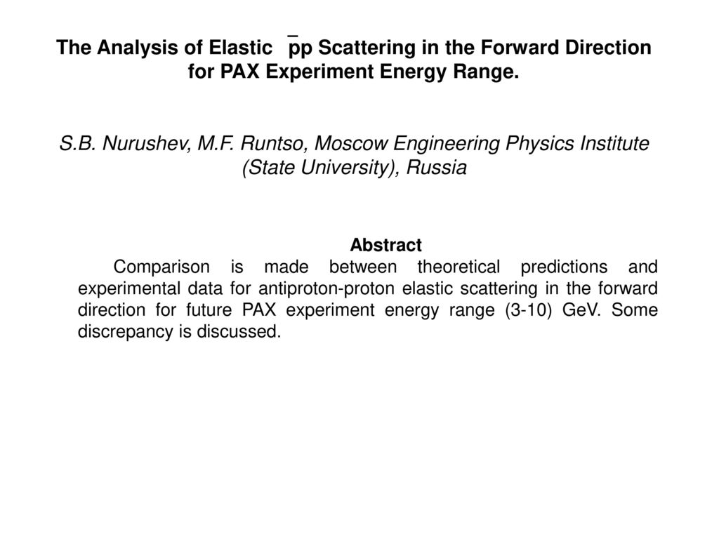 The Analysis Of Elastic Pp Scattering In The Forward Direction