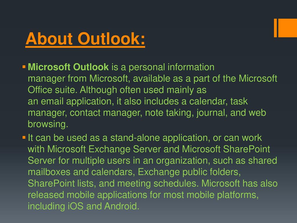 About Outlook: