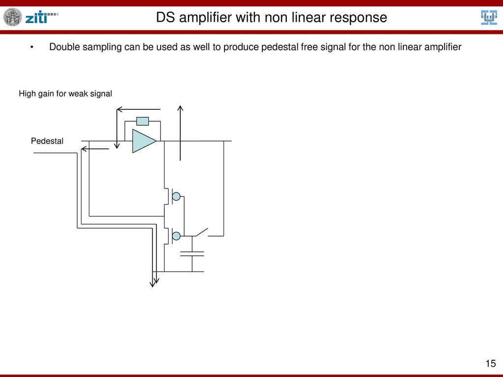 DS amplifier with non linear response