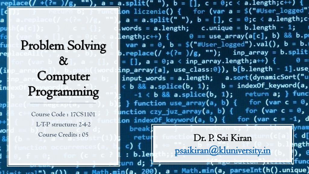 Problem Solving & Computer Programming - ppt download