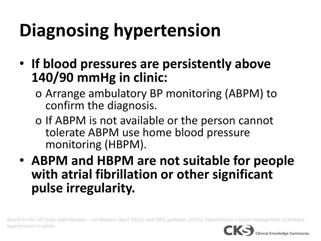 home bp monitoring cks