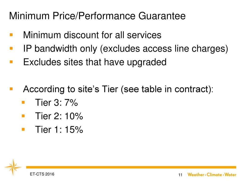 Minimum Price/Performance Guarantee