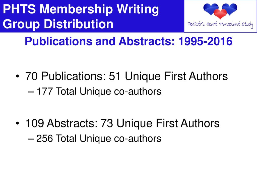 PHTS Membership Writing Group Distribution