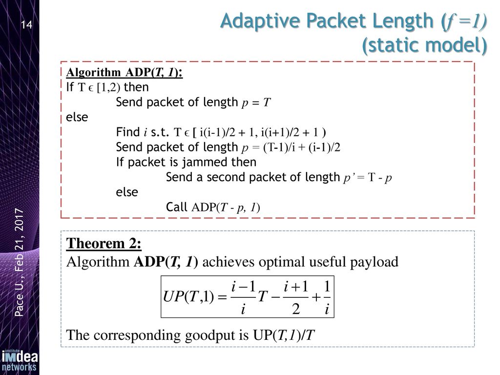 Adaptive Scheduling over a Wireless Channel under Jamming - ppt download