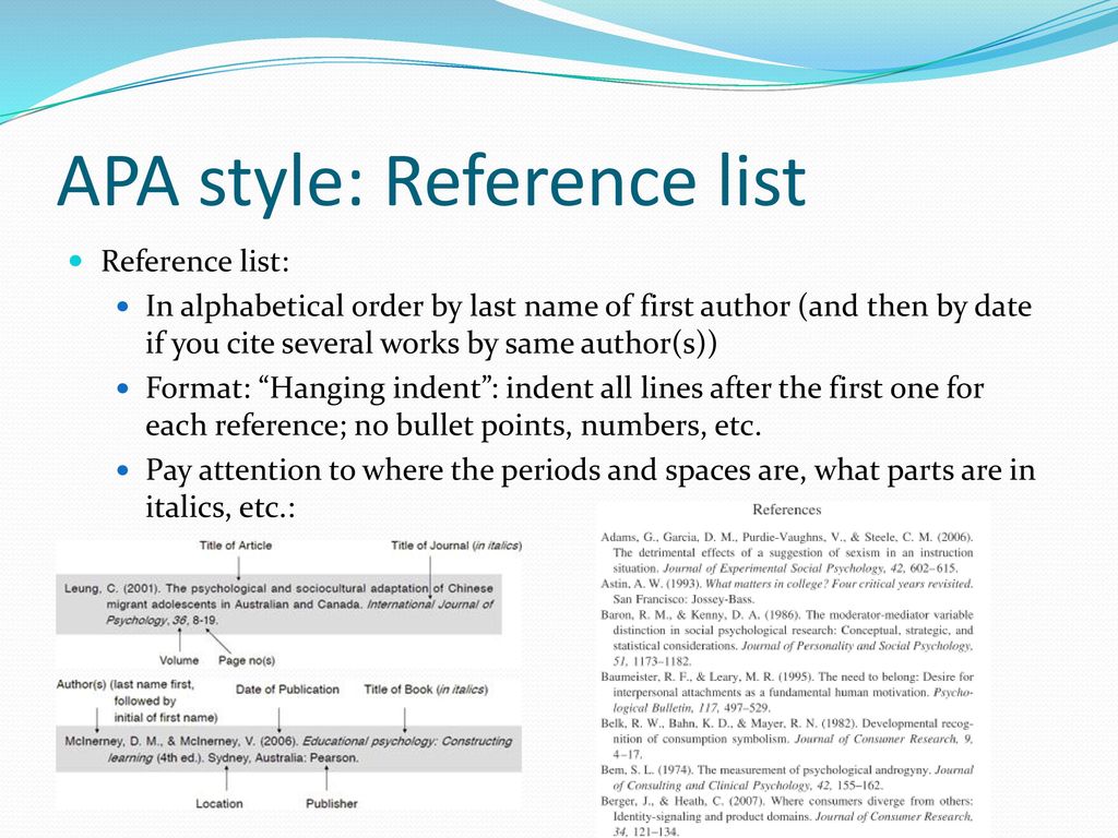 Apa style references