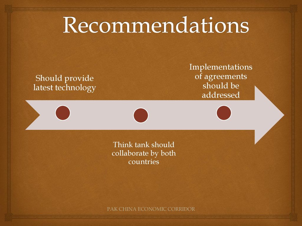 Recommendations Implementations of agreements should be addressed